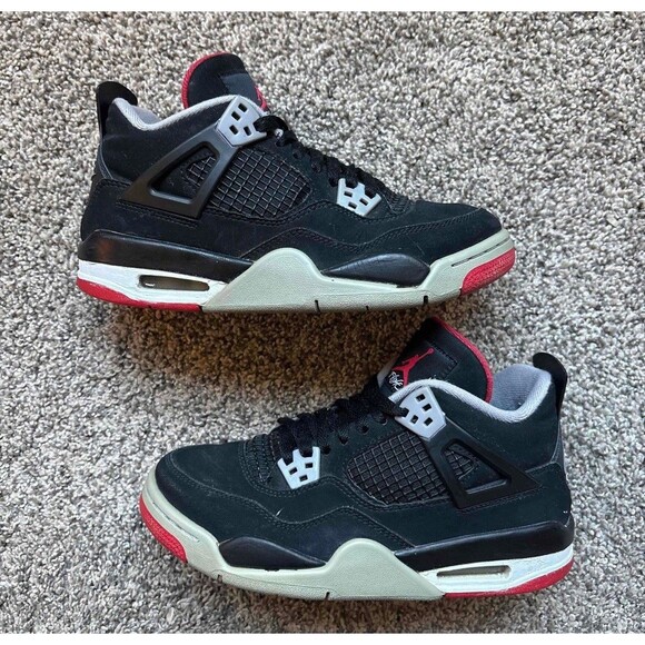 Nike Air Jordan 4 Bred 2019 Size 5 Youth (Size 6.5 Women's) - Picture 1 of 7